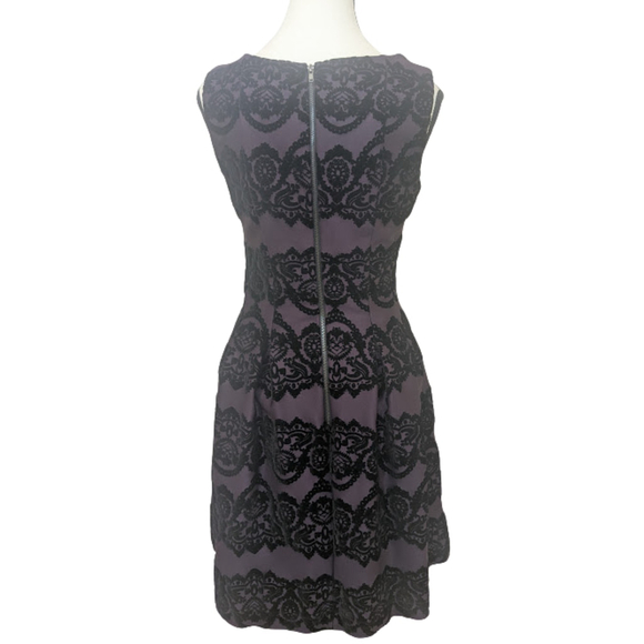 Victorian Soft Goth Midi Dress Dark Romance Whimsigoth Purple Black Gabby Skye 6 - Picture 3 of 13
